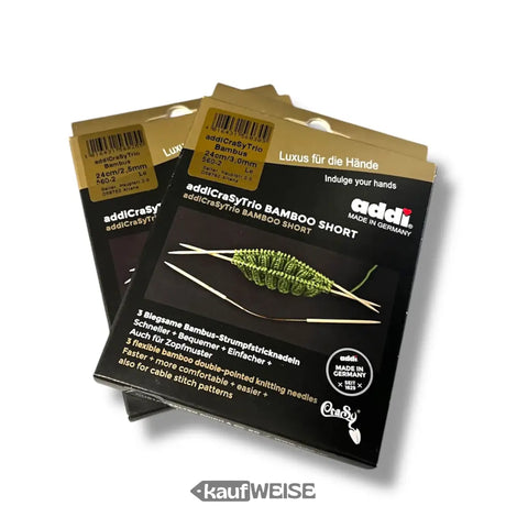 addiCraSyTrio Bamboo Short – wyjątkowo krótkie na małe okrążenia | Gra w igłę bambusową | Wyprodukowano w Niemczech