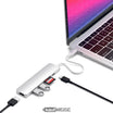 Wieloportowy adapter Satechi V2 Slim USB-C | 4K 60 Hz HDMI i 60 W PD | Srebrny