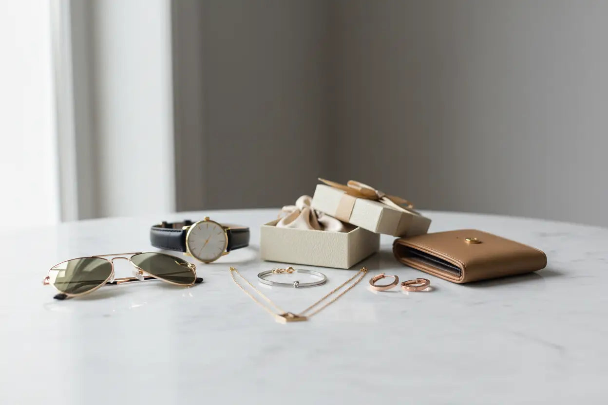 Goldrand-Aviator-Sonnenbrille mit dunkelgrünen Spiegellinsen und schwarzen Schläfenenden