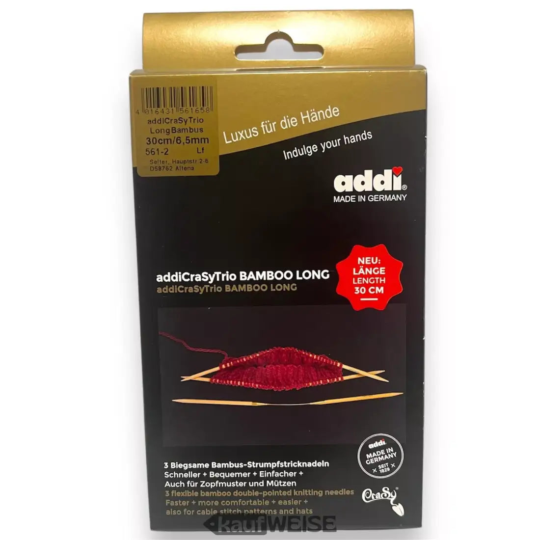 AddiCraSyTrio Bambus Stricknadeln im Paket für perfekte Sockenstrickprojekte