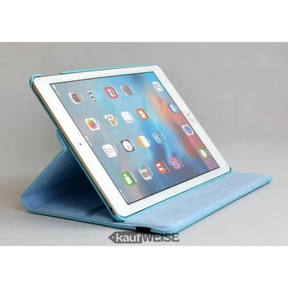 Blaue Leder-iPad-mini-4-Hülle mit Ständer und Taschen