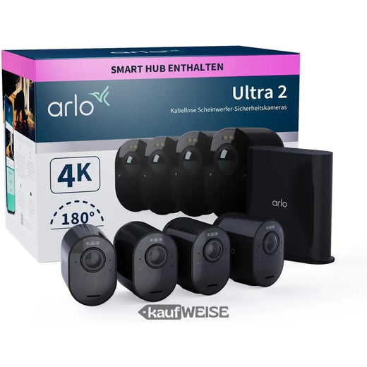 System bezpieczeństwa Arlo Ultra 2 4K z 4 kamerami (czarny)