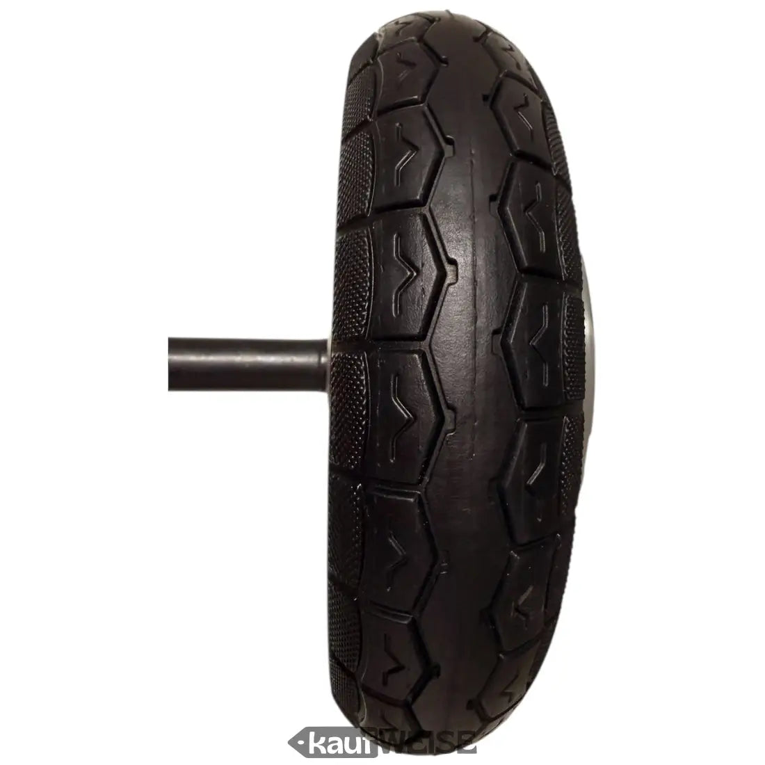 Silberner E-Scooter-Nabenmotor 36V 350W mit schwarzem Vollgummireifen und hexagonalem Profil