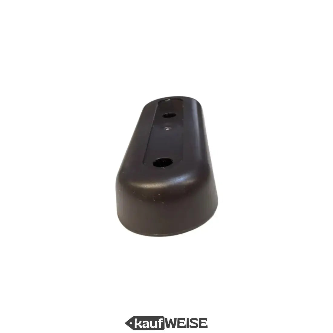 Schwarzer Kunststoff-Türstopper mit drei runden Löchern für E-Scooter-Teile