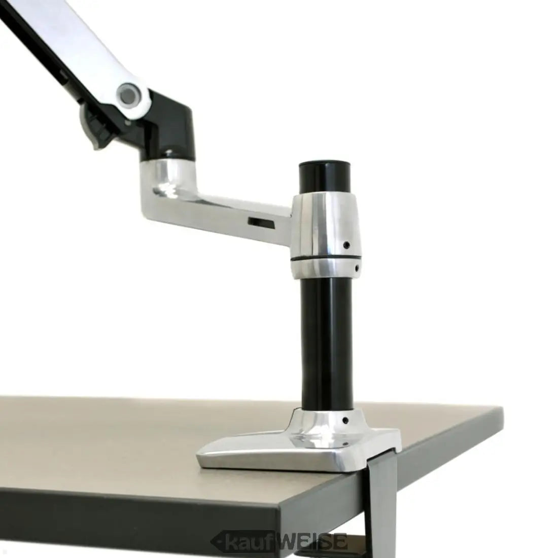 Ergotron lx desk mount lcd arm in schwarz und silber mit schwenkbarem design für monitore bis 34 zoll