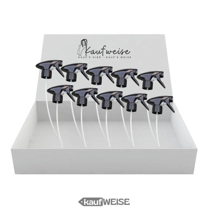 Sprayköpfe im Displaybox für Flaschen mit chemikalienfestem Trigger 28/410