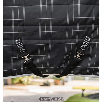 Robuste Rhino Stalldecke 250g mit weißem Gittermuster, 130cm