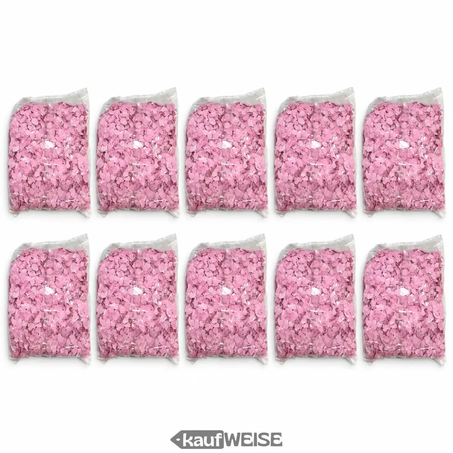 10 torebek różowego papierowego konfetti po 100 g