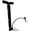 Mini pompka rowerowa LeiPoS Stand, czarna | Przenośna i teleskopowa (33-52 cm) | Zawiera 3 adaptery | Kompaktowa pompka