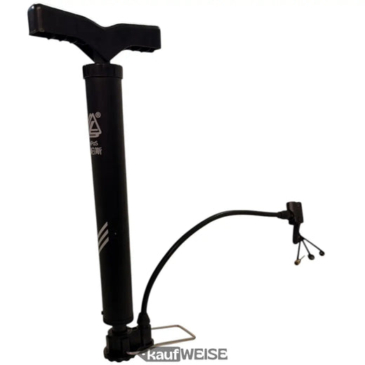 Mini pompka rowerowa LeiPoS Stand, czarna | Przenośna i teleskopowa (33-52 cm) | Zawiera 3 adaptery | Kompaktowa pompka