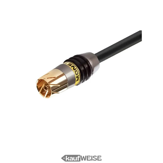 Kabel antenowy Monster Video 2 | 1,5 m koncentryczny | Podwójnie ekranowany | Styki z 24-karatowego złota | Telewizor HD