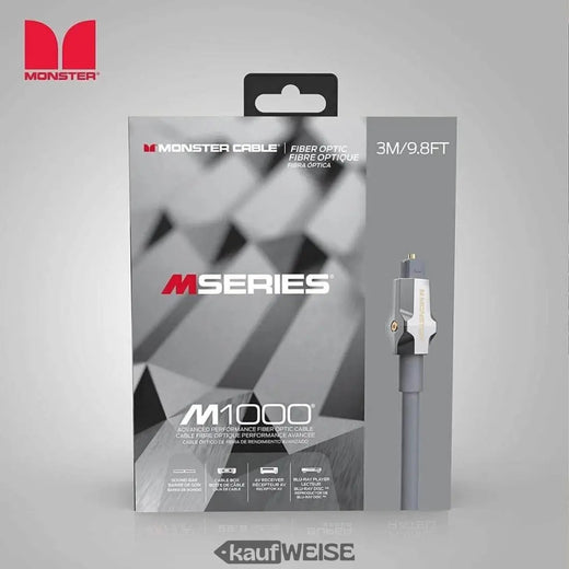 Kabel światłowodowy Monster M1000 Toslink (3 m) do audio wysokiej klasy