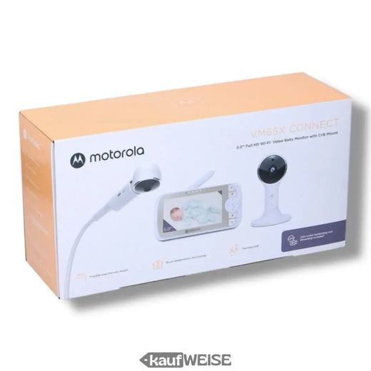 Motorola Baby VM65X Connect Niania elektroniczna z kamerą, kolorowy wyświetlacz, tryb nocny, 2-drożna komunikacja