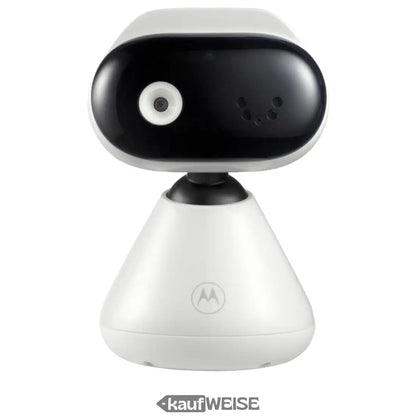 Weiße und schwarze Zusatzkamera für Video Babyphone mit Nachtsicht und Schwenkfunktion