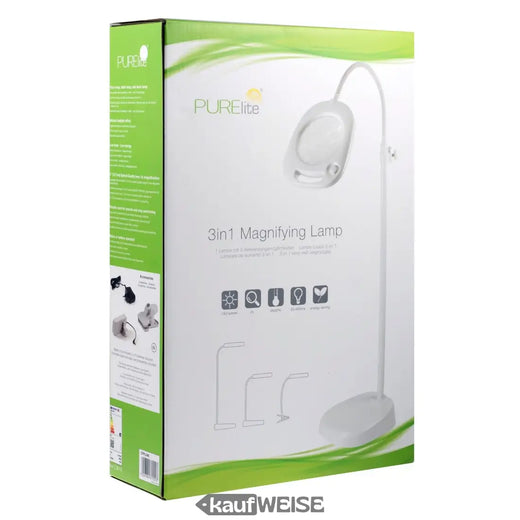 Lampa powiększająca Purelite LED 3 w 1 stojak+stolik+zacisk 220V+ akumulator - światło dzienne
