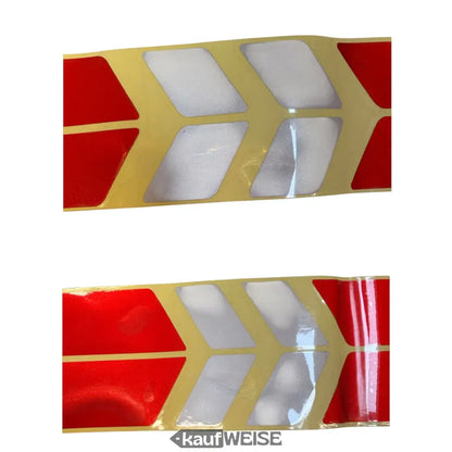 Rotes und gelbes reflektierendes Pfeilband mit weißen Abschnitten für Xiaomi M365/Pro