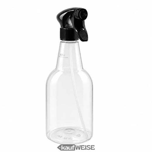 Butelka ze spryskiwaczem pusta 750 ml, do wielokrotnego napełniania | Przezroczysta, głowica On/Off | 3, 5 lub 10 sztuk