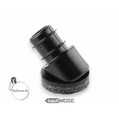 Schwarze Möbelbeinschutz für Stühle mit 42° Beinwinkel und Kratzschutz