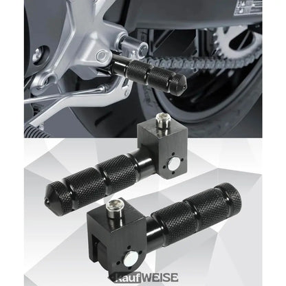 Schwarze anodisierte Aluminium Motorradfußrasten mit geriffeltem Griff für E-Bike